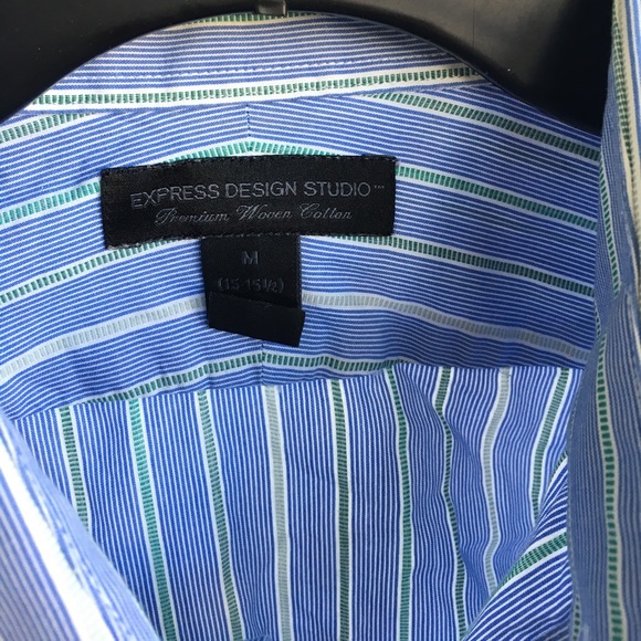 Express Men 100%Cotton Stripe Design Dress Shirt Sz\M - Picture 4 of 4